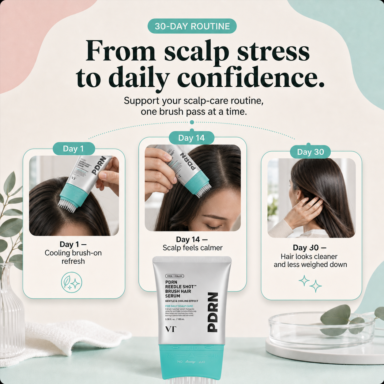 PDRN Reedle Shot Brush Hair Serum