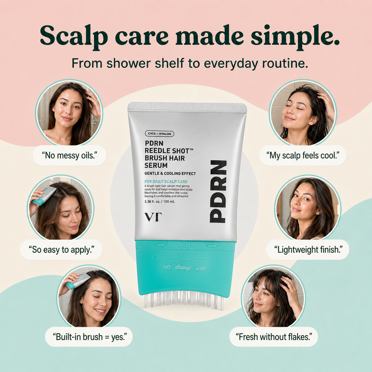 PDRN Reedle Shot Brush Hair Serum